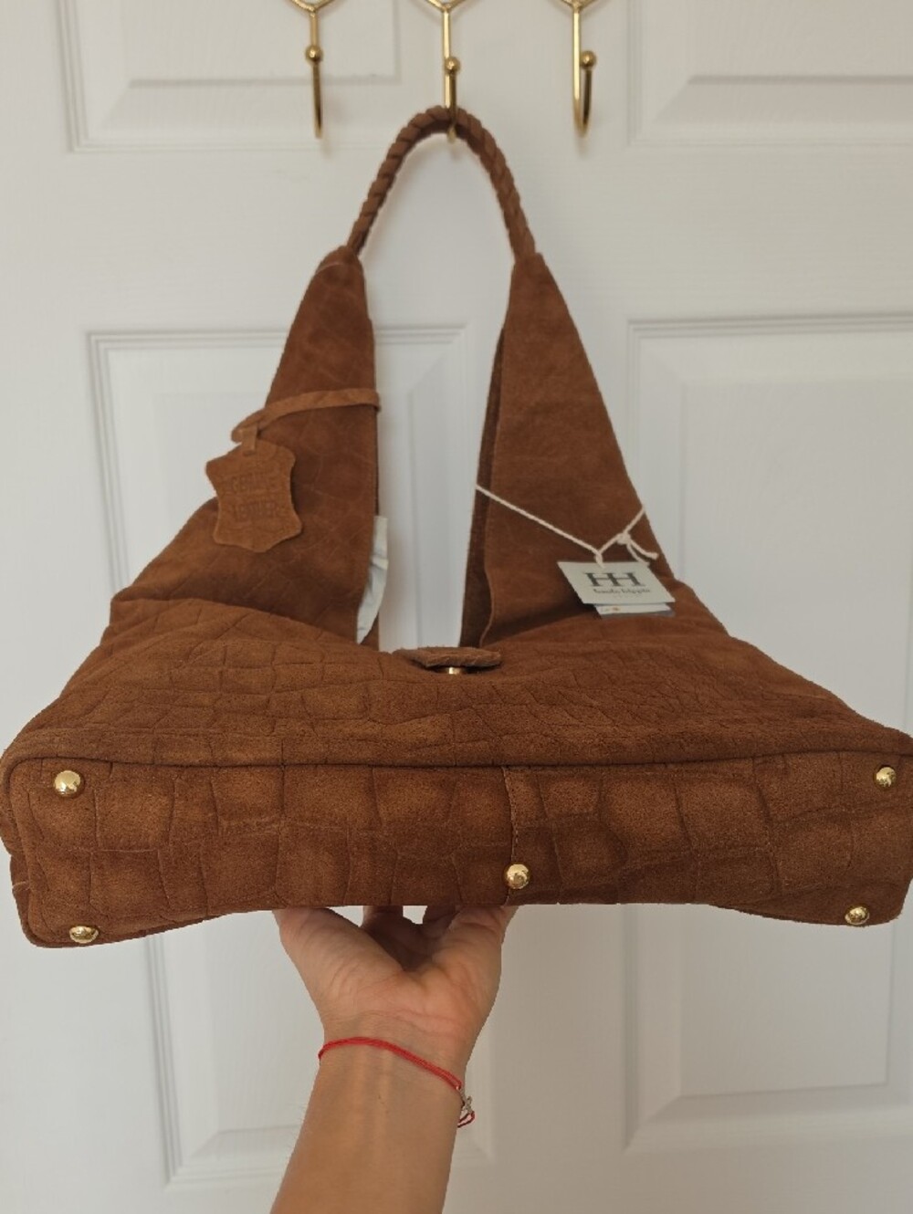 Haute Hippie Cognac Suede Shoulder Hobo - Picture 5 of 8